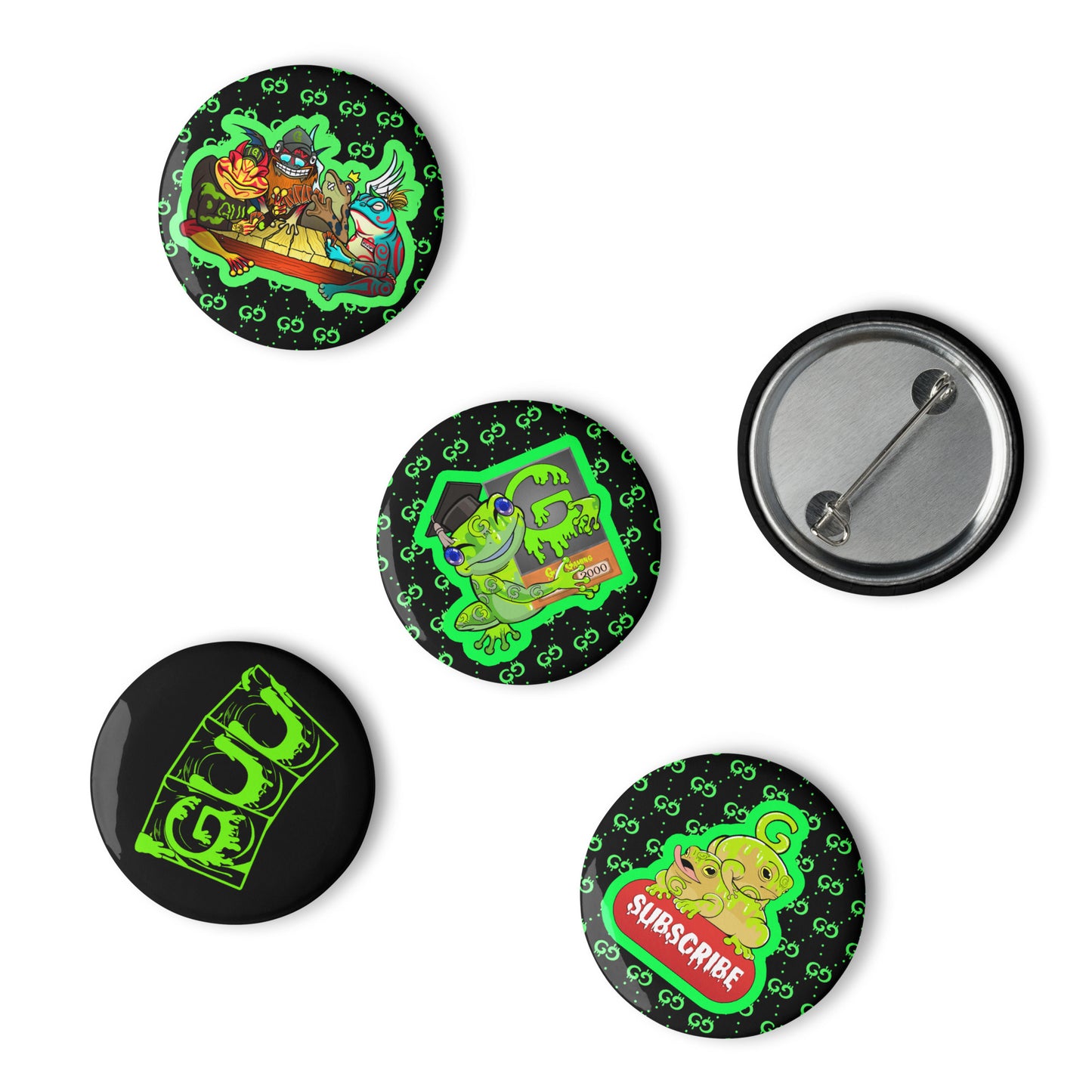 Guu Themed Buttons (Set of 5)