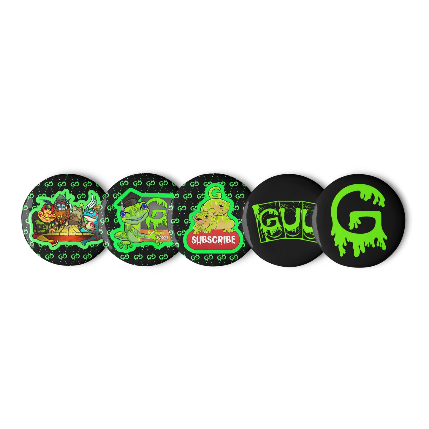 Guu Themed Buttons (Set of 5)