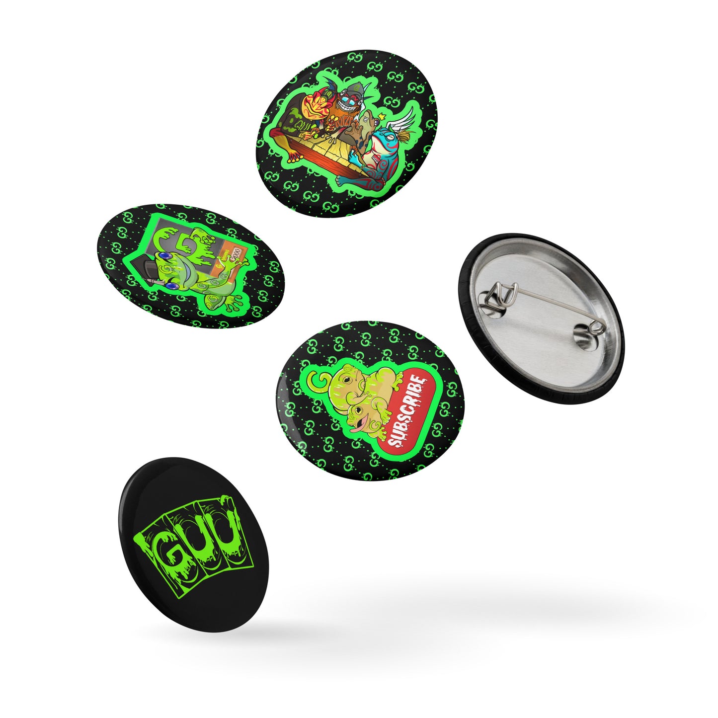 Guu Themed Buttons (Set of 5)